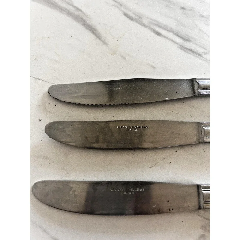 Vintage CAPCO Butter Knife Knives Stainless Steel Japan Lot of 3 Replacements A